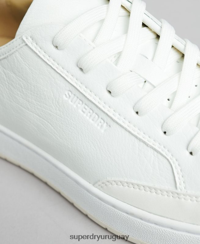 uy Superdry mujer tenis bajos vintage vegan basket blanco DT2N8Z4365 zapatos