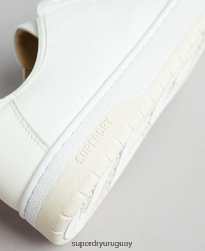 uy Superdry mujer tenis bajos vintage vegan basket blanco DT2N8Z4365 zapatos
