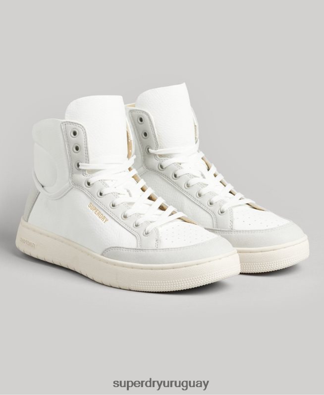 uy Superdry mujer zapatillas altas vintage premium vegan basket blanco DT2N8Z4355 zapatos