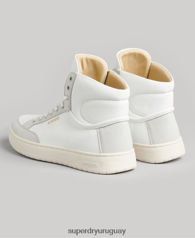 uy Superdry mujer zapatillas altas vintage premium vegan basket blanco DT2N8Z4355 zapatos
