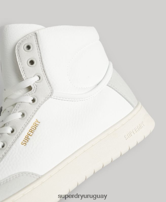 uy Superdry mujer zapatillas altas vintage premium vegan basket blanco DT2N8Z4355 zapatos