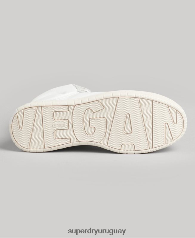uy Superdry mujer zapatillas altas vintage premium vegan basket blanco DT2N8Z4355 zapatos