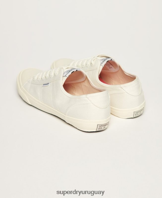 uy Superdry mujer zapatillas veganas bajas pro clásicas blanco DT2N8Z2113 zapatos