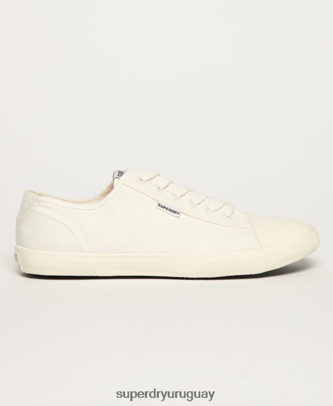 uy Superdry mujer zapatillas veganas bajas pro clásicas blanco DT2N8Z2113 zapatos