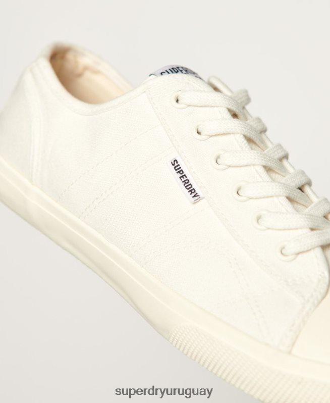 uy Superdry mujer zapatillas veganas bajas pro clásicas blanco DT2N8Z2113 zapatos