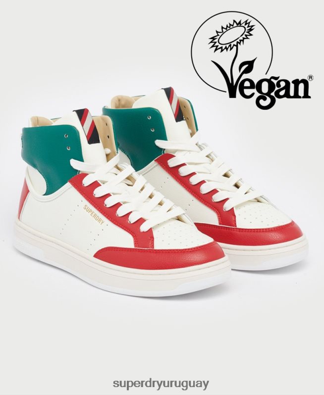 uy Superdry mujer zapatillas veganas basket lux blanco DT2N8Z4406 zapatos