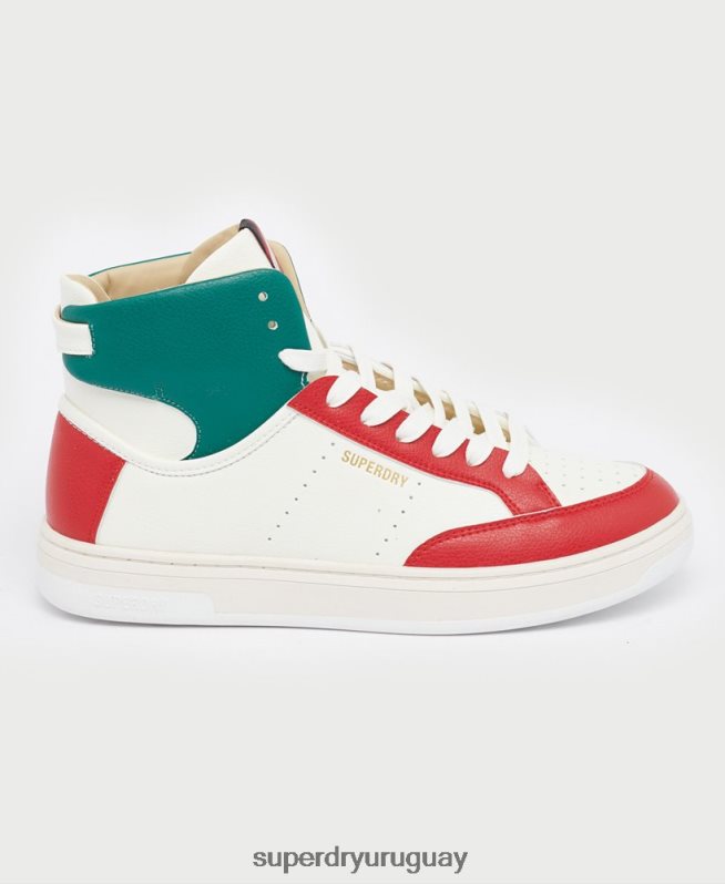 uy Superdry mujer zapatillas veganas basket lux blanco DT2N8Z4406 zapatos