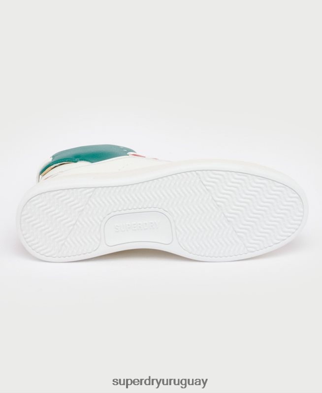 uy Superdry mujer zapatillas veganas basket lux blanco DT2N8Z4406 zapatos