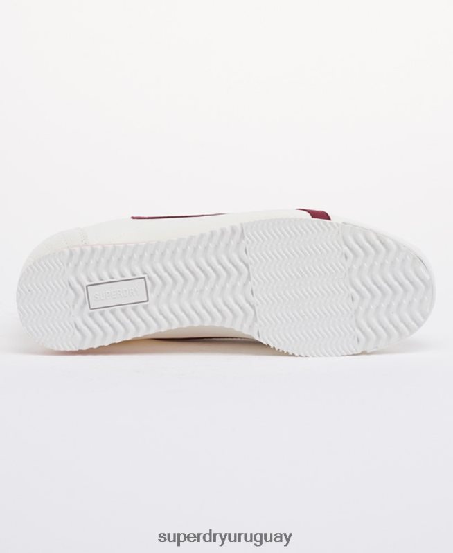 uy Superdry mujer zapatos de corredor de pista retro veganos rojo DT2N8Z4426 zapatos