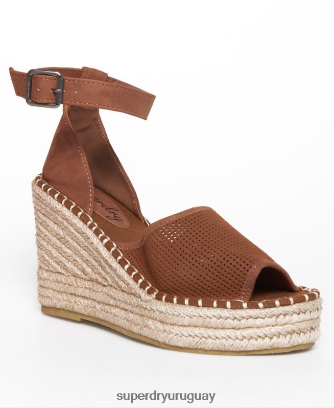 uy Superdry mujer alpargatas con cuña anna polvoriento DT2N8Z4432 zapatos